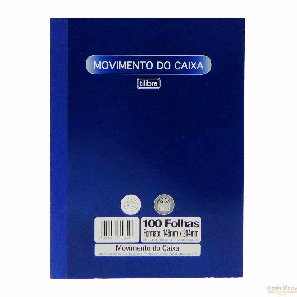 LIVRO MOVIMENTO DO CAIXA PEQUENO 100FLS TILIBRA