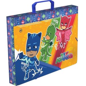 MALETA PLASTICA COM ALÇA PJMASKS 360X260MM