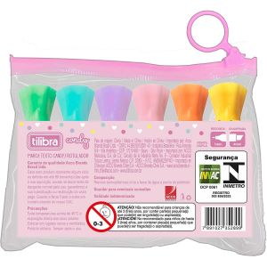 Marca Texto Mini Candy Estojo C/ 6 Unidades Tilibra