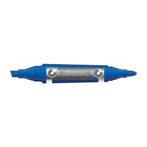 Marcador Permanente Duas Pontas Azul Faber-Castell