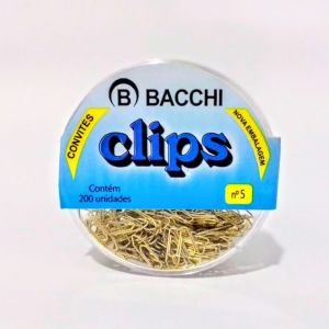 Mini Clips Dourado n° 5 - c/ 200 unidades