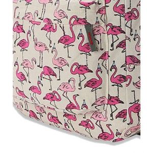 Mochila de Costas Feminina RVIX CG30439 - Flamingos - Bege