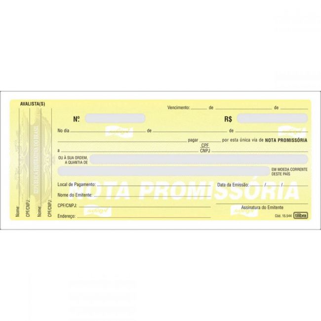 NOTA PROMISSORIA 50 FLS PEQUENA 147X63MM