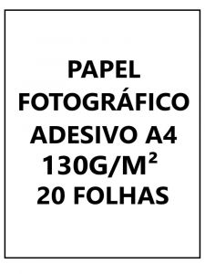 Papel Fotográfico Adesivo A4 130g 20 Folhas