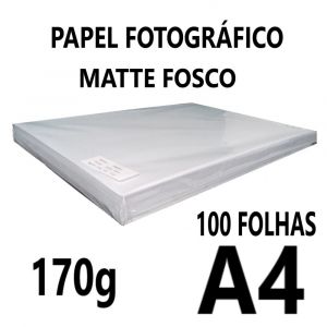 Papel Fotográfico Matte 170g A4 - 100 Folhas