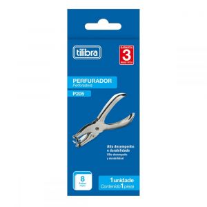 PERFURADOR 1 FURO 8 FOLHAS P205 - TILIBRA