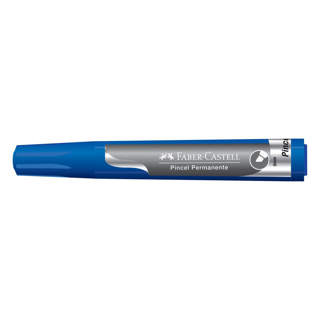 Pincel Marcador Permanente Azul Faber-Castell