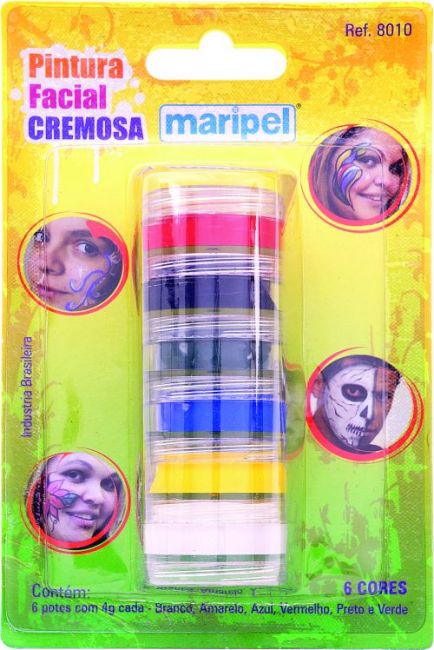 Pintura Facial Cremosa - 6 Cores