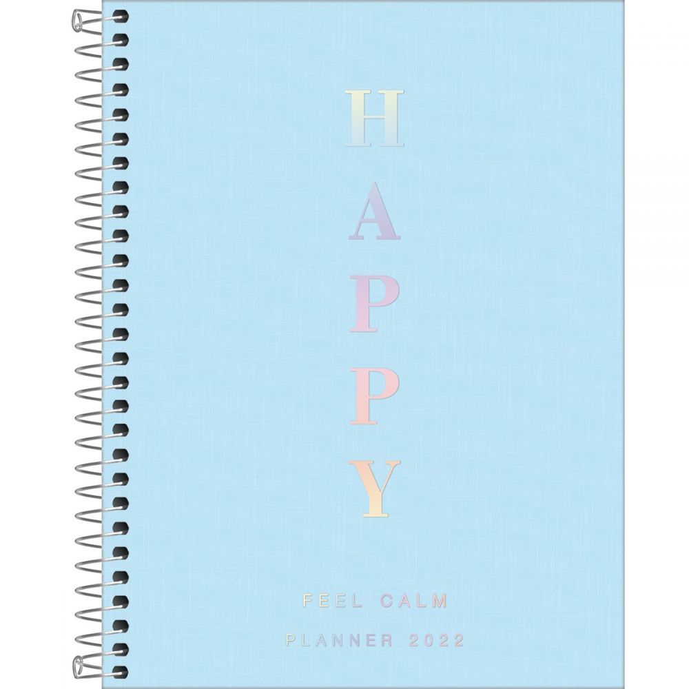 PLANNER ESPIRAL 17,7 X 24 CM HAPPY AZUL 2023