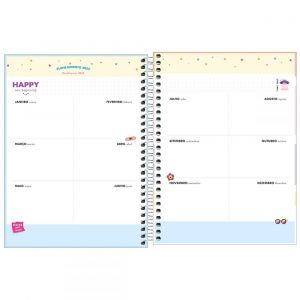 PLANNER ESPIRAL 17,7 X 24 CM HAPPY AZUL 2023