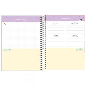 Planner Espiral 17,7 x 24 cm Happy Lilás 2022