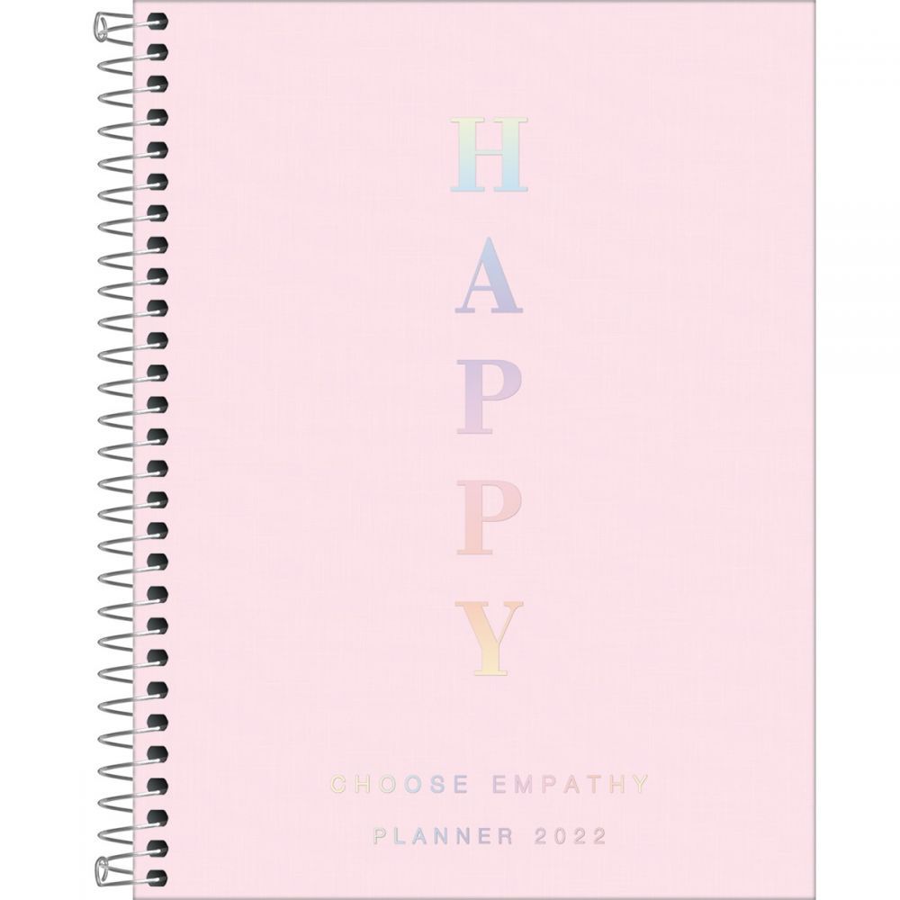 PLANNER ESPIRAL 17,7 X 24 CM HAPPY ROSA 2023