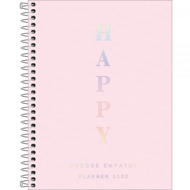 PLANNER ESPIRAL 17,7 X 24 CM HAPPY ROSA 2023