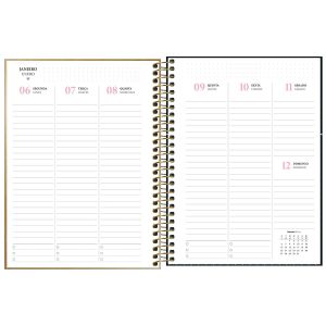  Planner Espiral West Village Metalizado Tilibra (Sortido)