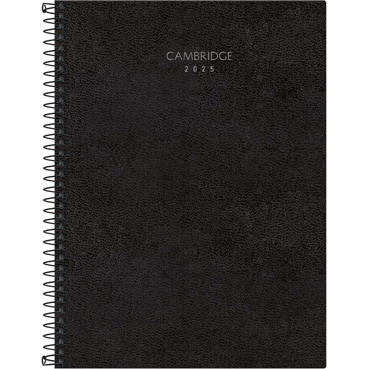 Planner Executivo Espiral Cambridge 2025 Preto Tilibra