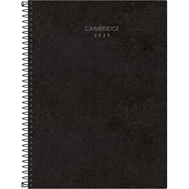 Planner Executivo Espiral Cambridge 2025 Preto Tilibra