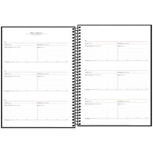 Planner Executivo Espiral Cambridge 2025 Preto Tilibra