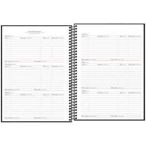 Planner Executivo Espiral Cambridge 2025 Preto Tilibra