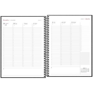 Planner Executivo Espiral Cambridge 2025 Preto Tilibra