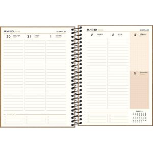 Planner Espiral 17,7 X 24 Cm Kraftwork 2025 Tilibra (Sortido)