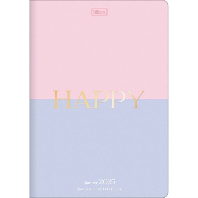 Planner Grampeado Happy 90g 2025 Tilibra (Sortido)