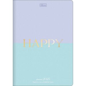 Planner Grampeado Happy 90g 2025 Tilibra (Sortido)