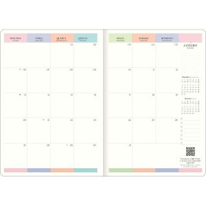 Planner Grampeado Happy 90g 2025 Tilibra (Sortido)