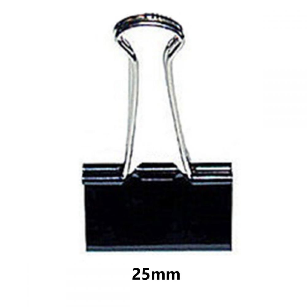 Prendedor de Papel (Binder Clip/Grampomol) - 25mm - Preto (Unidade)