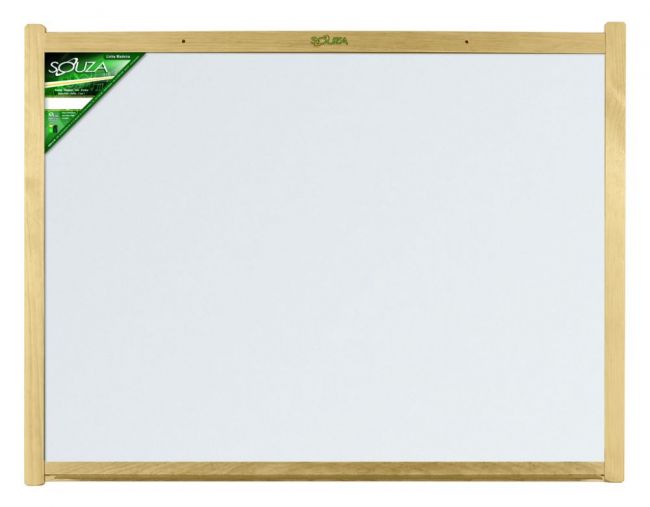 Quadro Branco 100 cm x 80 cm - Moldura de Madeira Luxo