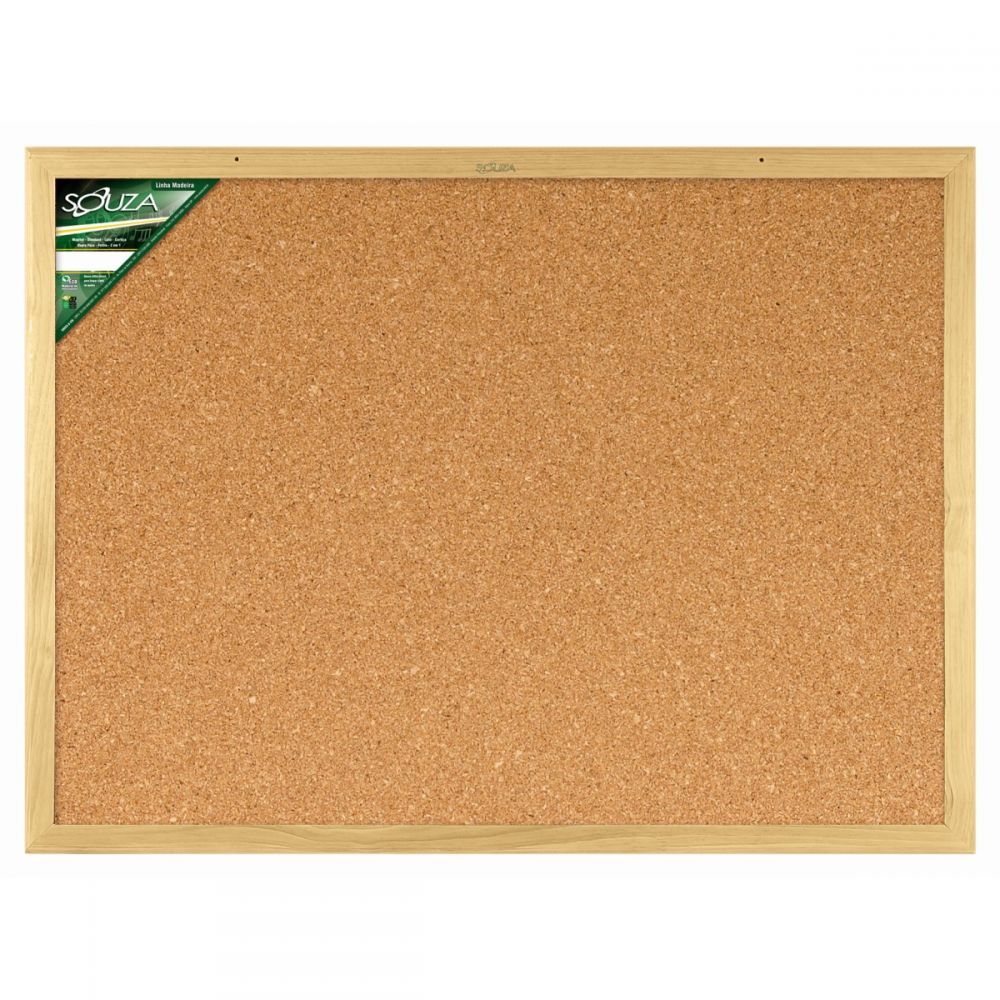 Quadro de Cortiça Standard Moldura de Madeira Pinus Luxo 40 x 30 cm