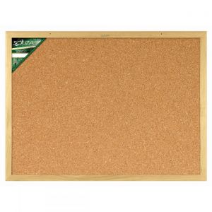 Quadro de Cortiça Standard Moldura de Madeira Pinus Luxo 40 x 30 cm