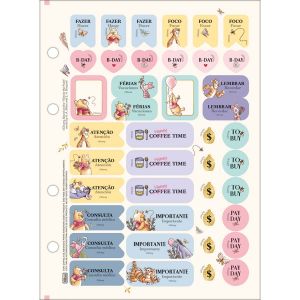 Refil Tiliflex Para Caderno Argolado Colegial Pooh 80 Folhas Tilibra (Sortido)