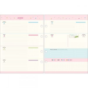 REFIL PLANNER ARGOLADO 17,7 X 24 CM HAPPY 90 GRAMAS 2023