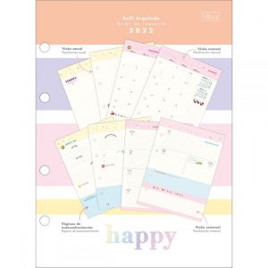 REFIL PLANNER ARGOLADO 17,7 X 24 CM HAPPY 90 GRAMAS 2023