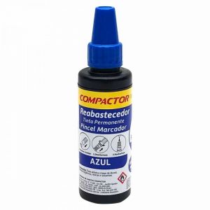 Refil Reabastecedor Compactor Tinta Permanente Pincel Marcador 30ml - Azul