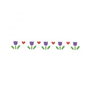 Stencil Acrilex 16cm x 3cm - Tulipas 2