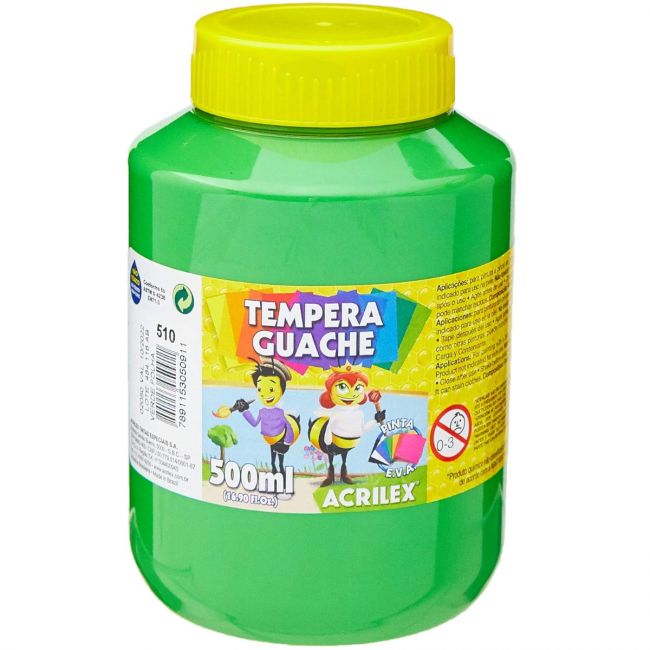 Tempera Guache 500ml Verde Folha Acrilex