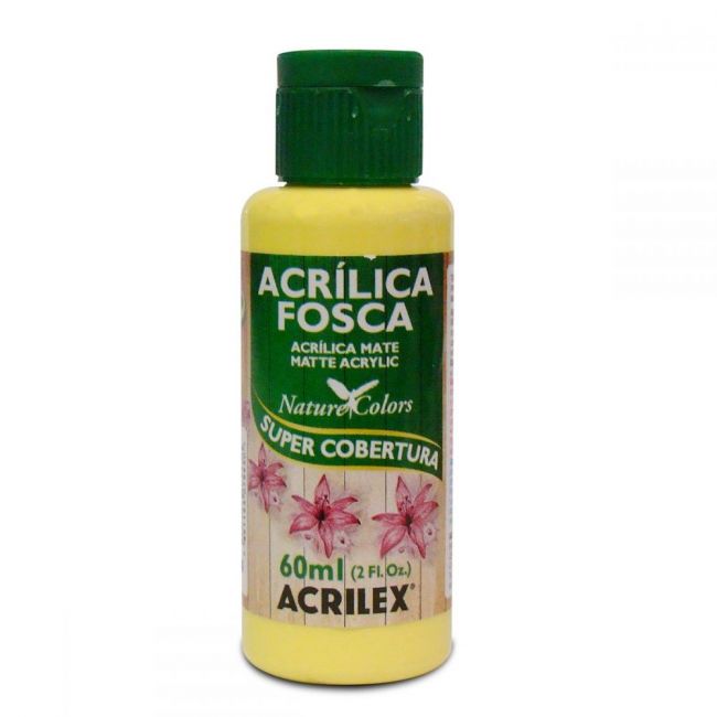 Tinta Acrílica Fosca - Nature Colors - 60ml - Amarelo Limão 504