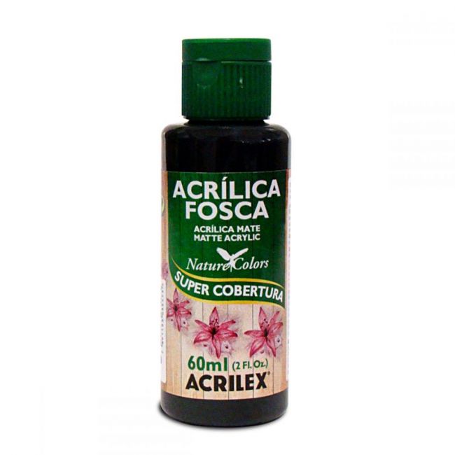 Tinta Acrílica Fosca - Nature Colors - 60ml - Preto 520