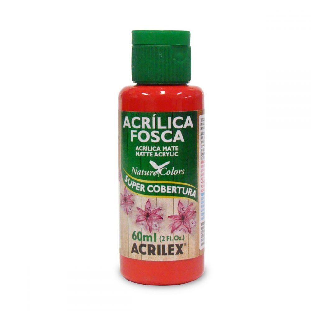 Tinta Acrílica Fosca - Nature Colors - 60ml - Vermelho 555