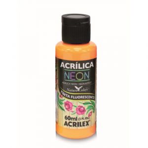 Tinta Acrílica Neon Acrilex 60ml - Laranja 105