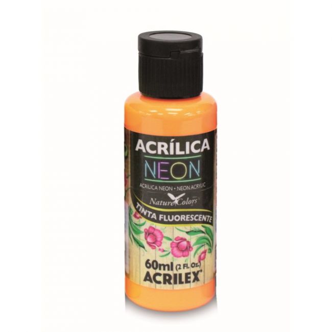 Tinta Acrílica Neon Acrilex 60ml - Laranja 105