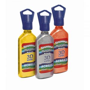 Tinta Dimensional Relevo 3D Metallic 35 ml (Unidade)