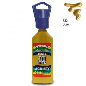 Tinta Dimensional Relevo 3D Metallic 35 ml (Unidade)