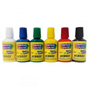 Tempera Guache Acrilex Show Colors - 6 Cores