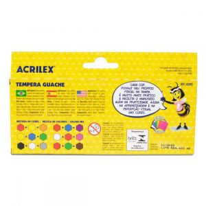 Tempera Guache Acrilex Show Colors - 6 Cores