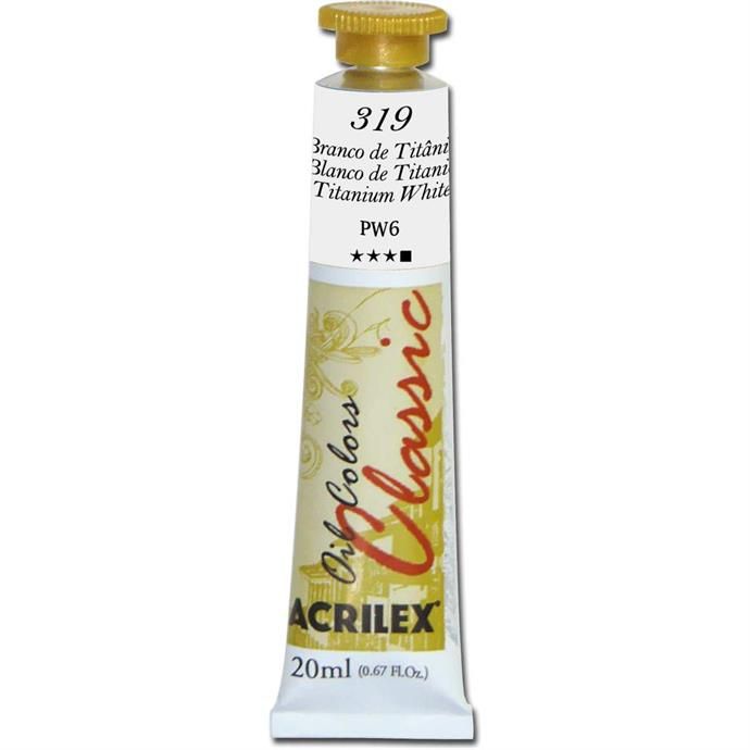 Tinta Óleo Branco Titânio 20ml Acrilex