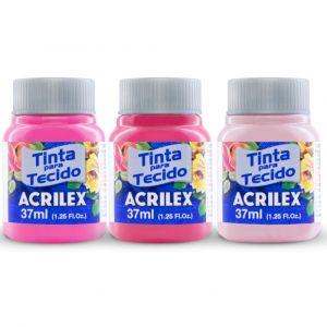 Tinta para Tecido Fosca 37ml - Tons de Rosa (Unidade)