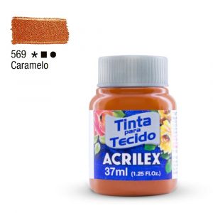 Tinta para Tecido Fosca 37ml - Tons Alaranjados