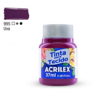 Tinta para Tecido Fosca 37ml - Tons de Lilás, Violeta e Roxo